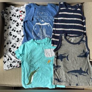 Bundle of 12 Month Boys Summer Tshirts & Tank Tops
